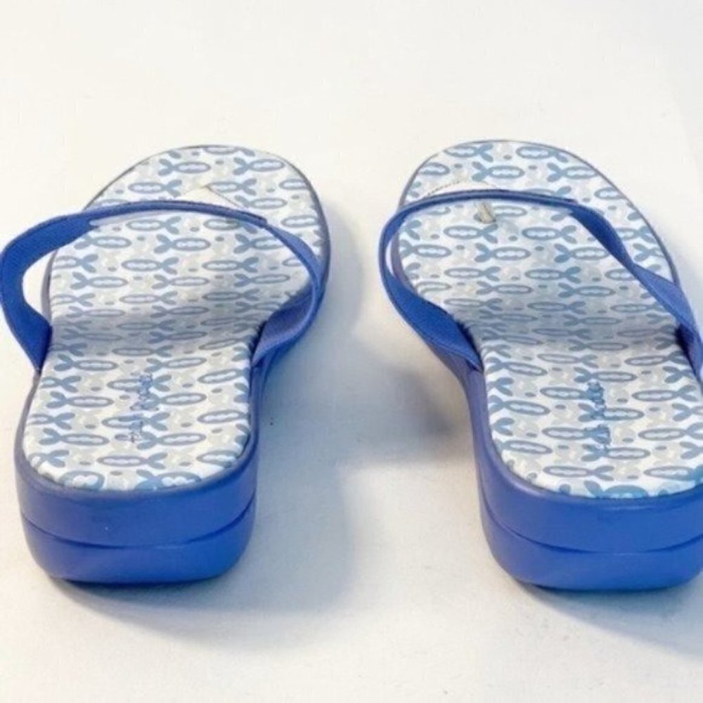 Fresh Produce Periwinkle Blue Fishy Thong Sandals shoes size 9 Flip flops - Picture 6 of 12
